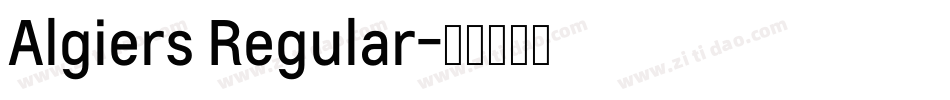 Algiers Regular字体转换